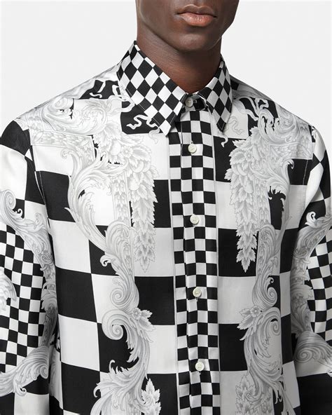 versace shirt heren medusa|medusa contrasto silk shirt.